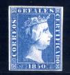 Sello de Espaa 1850 Isabel II n 4 6 reales azul Certificado Comex ref. A1